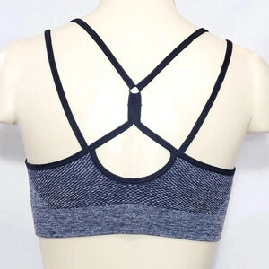 XS X-SMALL Champion C9 N9620 Strappy Back Wire Free‎ Sports Bra Gray & Black NWT